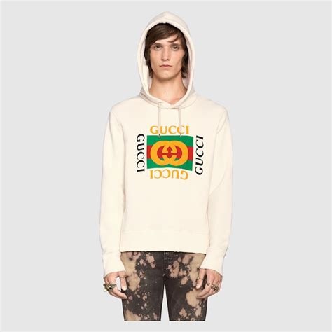 felpa gucci logo|Felpa Gucci in cotone con logo .